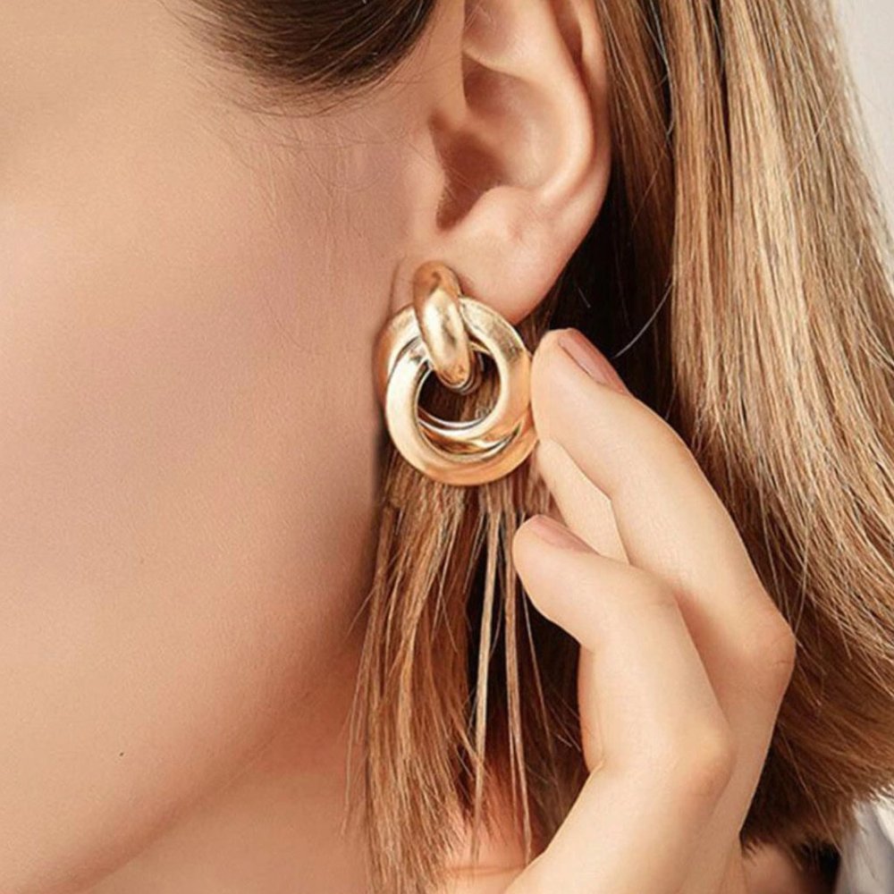 Gold Double Hoop Earrings